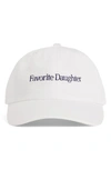 FAVORITE DAUGHTER FAVORITE DAUGHTER CLASSIC LOGO COTTON TWILL BASEBALL CAP