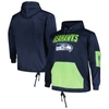 Fanatics Branded College Navy Seattle Seahawks Big & Tall Pullover Hoodie In Navy