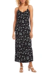 Karen Kane Floral Bias Cut Maxi Slipdress In Floral Print