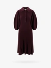 Chloé Wool Rib-knit Midi Dress In Obscure Purple