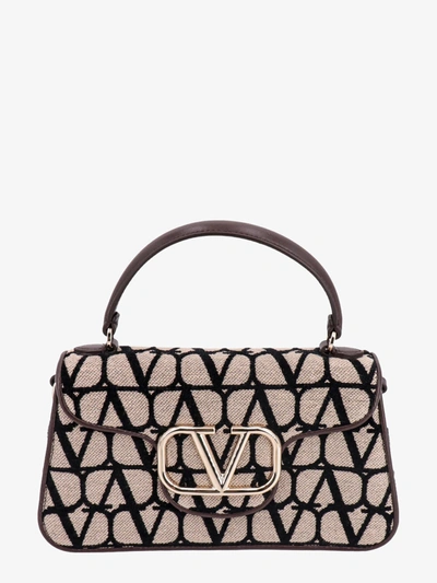 Valentino Garavani Toile Iconographe Vlogo Tote Bag In Beige,black,brown