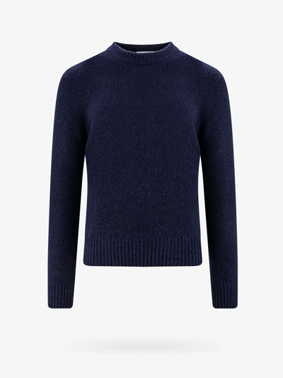 Ami Alexandre Mattiussi Ami De Coeur Cashmere Crewneck Jumper In Blue