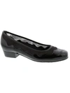 ROS HOMMERSON TOOTSIE WOMENS LEATHER SQUARE TOE BALLET FLATS