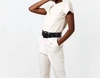 As By Df New Guard Recycled Leather Tee In White