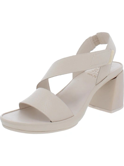 Naturalizer Genn-skip Womens Leather Ankle Strap Heels In White