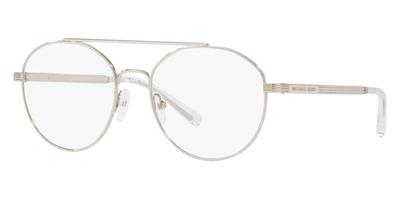 Michael Kors St Barts Demo Round Ladies Eyeglasses Mk3024 1153 52 In Silver