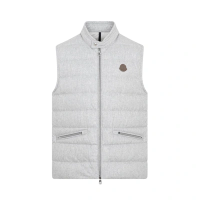 Moncler Gallienne Logo-patch Padded Gilet In Dark Gray