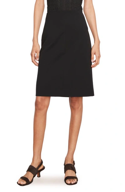 Vince Seamed Front Short Pencil Skirt In Black