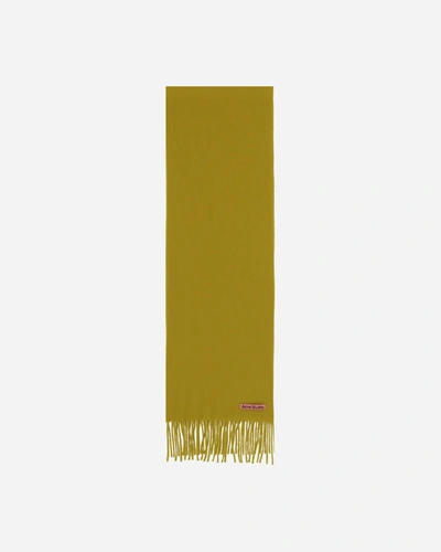 Acne Studios Canada Fringed Wool Scarf In Yellow