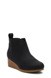 TOMS TOMS CLARE ZIP WEDGE BOOTIE