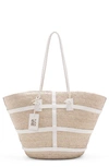 Altuzarra Women's Watermill Leather-trimmed Straw Tote In Natural/white