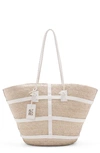Altuzarra Large Watermill Woven Palm Tote In Natural White