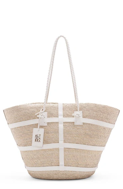 Altuzarra Small Watermill Raffia & Cactus Bag In Natural/white