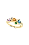 Effy 14k Yellow Gold Multi Stone & Diamond Ring In Gold Multi
