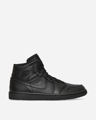Nike Air Jordan 1 Mid Sneakers In Black