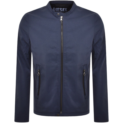 Diesel J-glory Nylon Twill Jacket In Blue