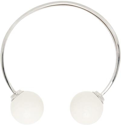 Jean Paul Gaultier Womens White X La Manso Yabur Sterling-silver Plated Brass Necklace