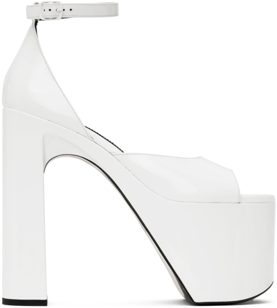 Balenciaga White Camden 160 Heeled Sandals In 9000 Optical White