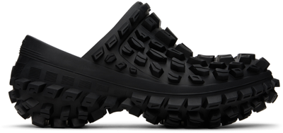 Balenciaga 55mm Defender Rubber Clogs In Black