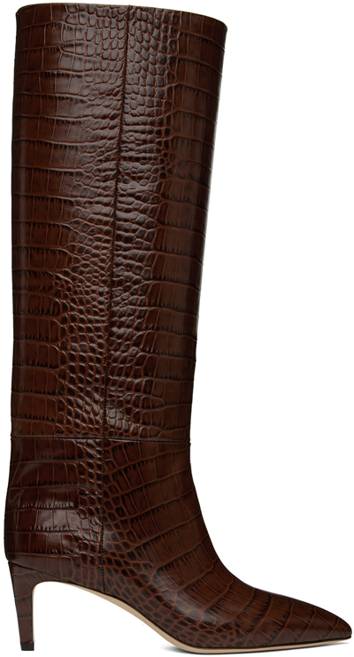 Paris Texas Stiletto Boot 85 In Cioccolato In Brown