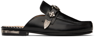 Toga Ssense Exclusive Black Classic Loafers In Dark Brown