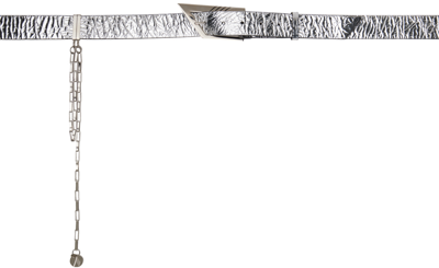 Attico Silver Chain Belt In 002 Silver