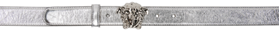 Versace Silver 'la Medusa' Belt In 1e01p Silver/palla