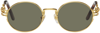 Jean Paul Gaultier 56-6106 Sunglasses Gold In 92 Gold
