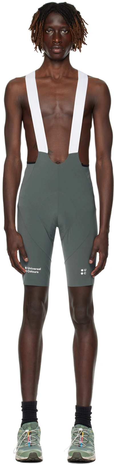 Universal Colours Gray Chroma Bib Shorts In Industrial Teal