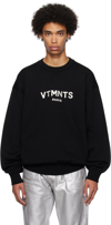 VTMNTS BLACK EMBROIDERED SWEATER