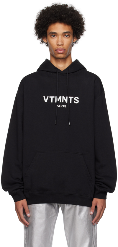 Vtmnts Black Printed Hoodie