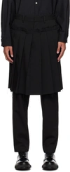 Undercover Black Layered Trousers In Black