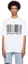 Vtmnts Big Barcode Cotton T-shirt In White