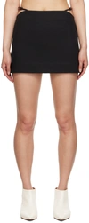 Ganni Cotton Suiting Mini Skirt In 099 Black