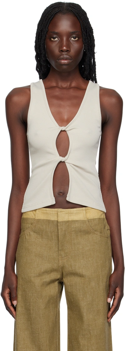 Christopher Esber Twisted Tank Top In Neutrals