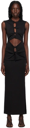 Christopher Esber Black Open Twist Maxi Dress In Black
