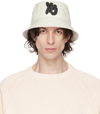 Y-3 OFF-WHITE EMBROIDERED BUCKET HAT