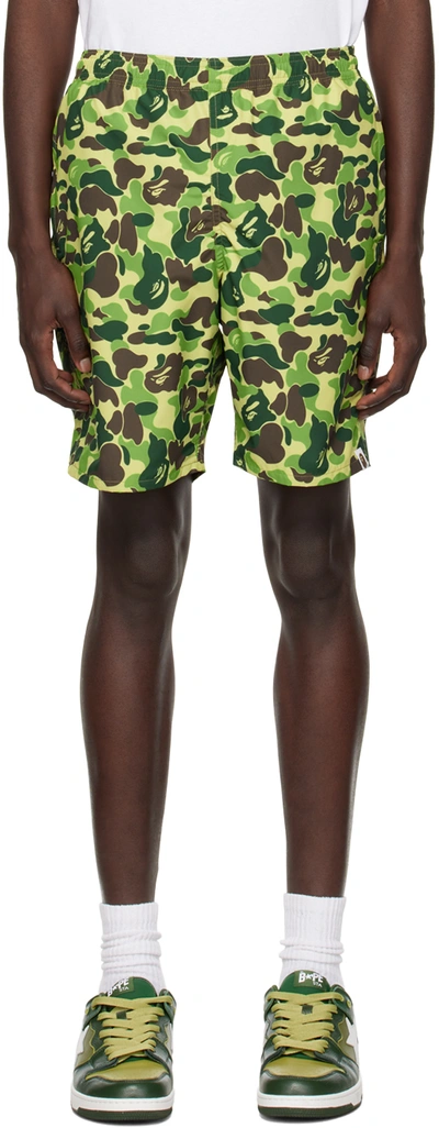 Bape Green Abc Camo Shorts