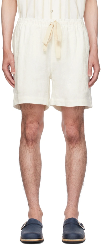 Commas White Classic Shorts