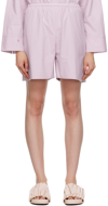 By Malene Birger Siona Cotton Shorts In 69l Pastel Violet