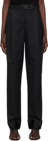 CHRISTOPHER ESBER BLACK PEGGED TROUSERS