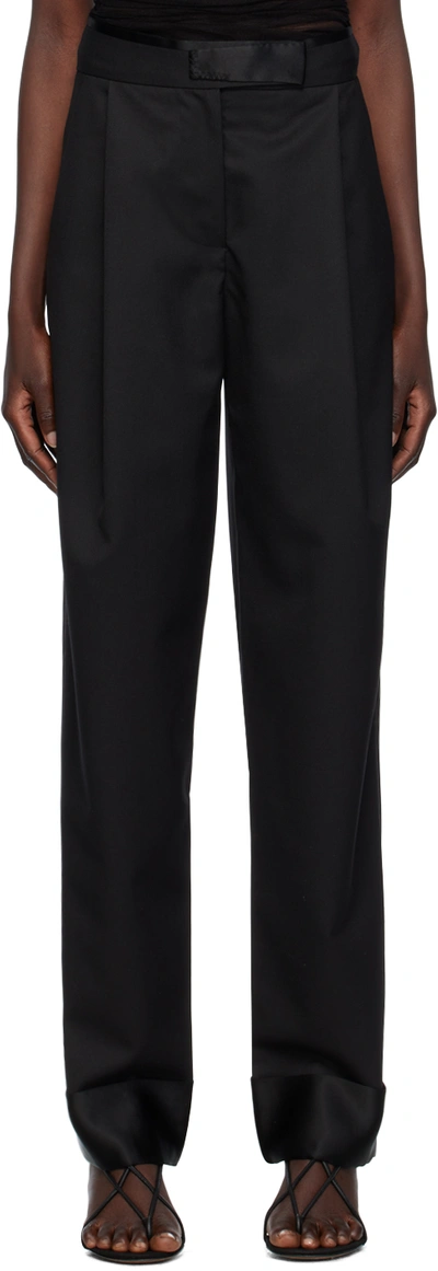 Christopher Esber Black Pegged Trousers