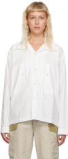 Nicholas Daley White Patch Pocket Shirt In White