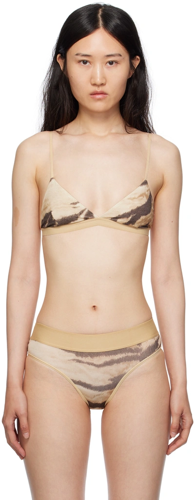 Baserange Beige Mississippi Bra In Tiger Print