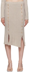 Baserange Beige Birgi Midi Skirt In Undyed