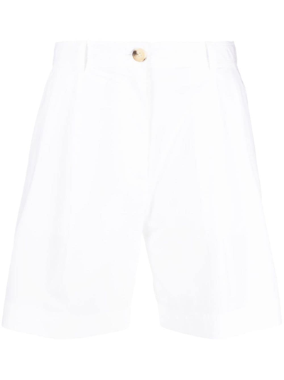 Totême Cotton Poplin Bermuda Shorts In White