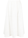 Totême High-rise Eyelet Cotton Midi Skirt In White