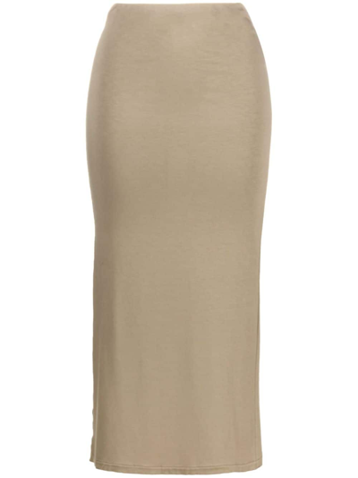 Totême Side-slit Pencil Skirt In Green