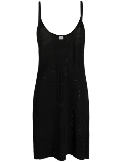 Totême Plunging V-neck Sleeveless Dress In Black