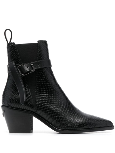 Zadig & Voltaire Tyler 65mm Cowboy Boots In Black